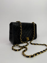 Chanel Vintage Black Lambskin Flap Bag