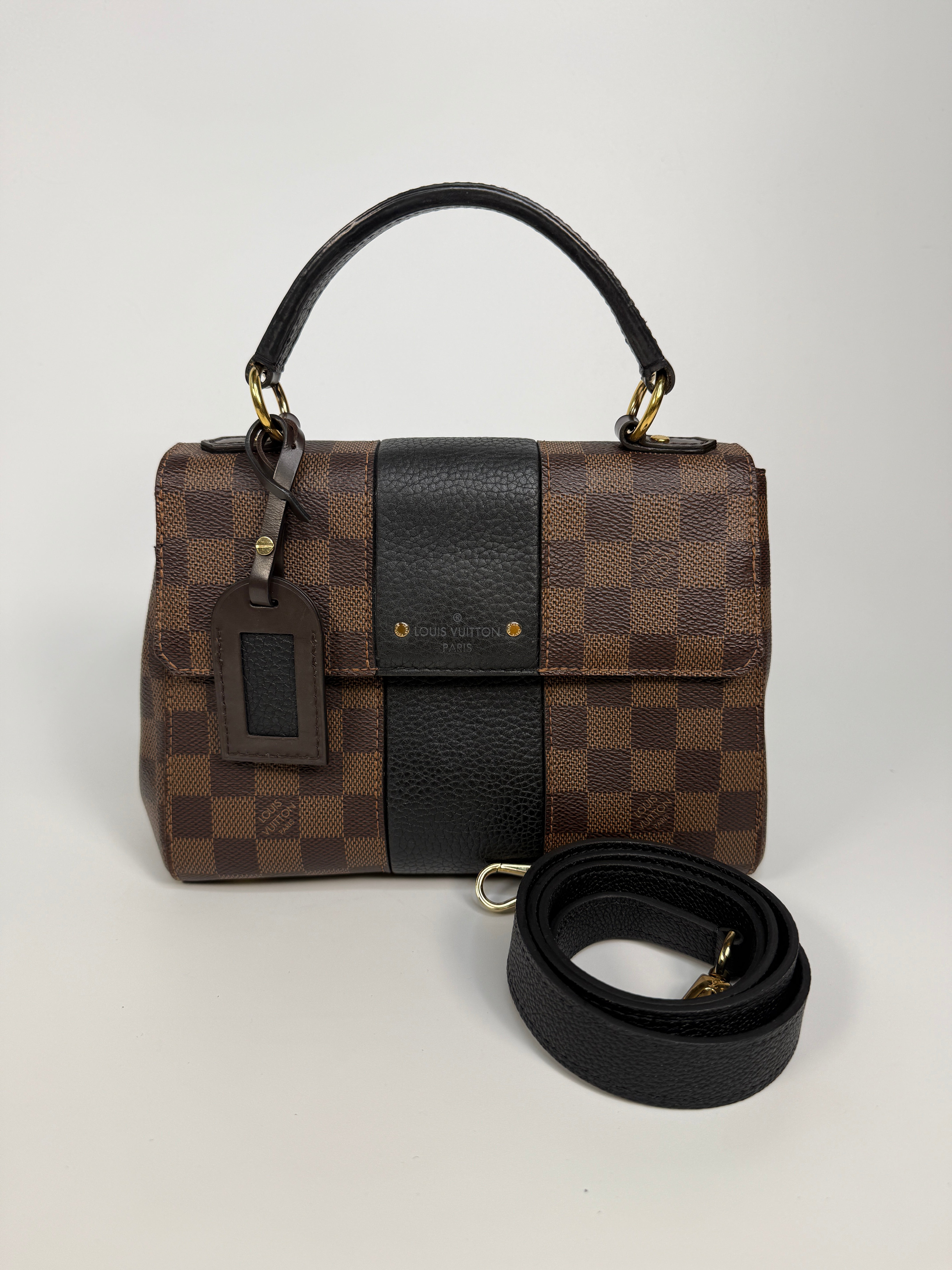 Louis Vuitton Bond Street BB In Damier Ebene With Gold Hardware