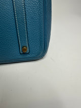 Hermès Birkin 35 In Blue Jean With Gold Hardware