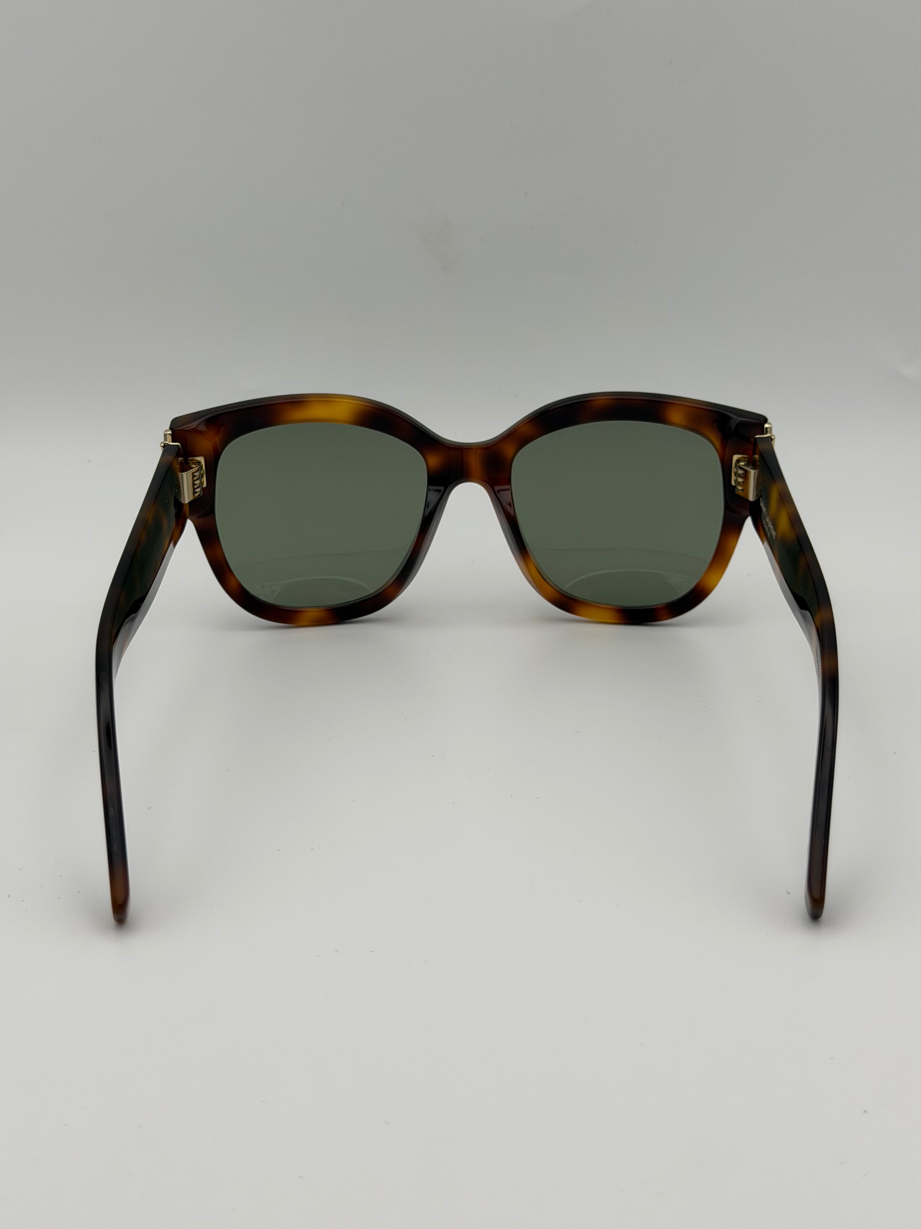 Saint Laurent Oversized Sunglasses With Pale Gold Hardware. Authentic and preloved in excellent condition