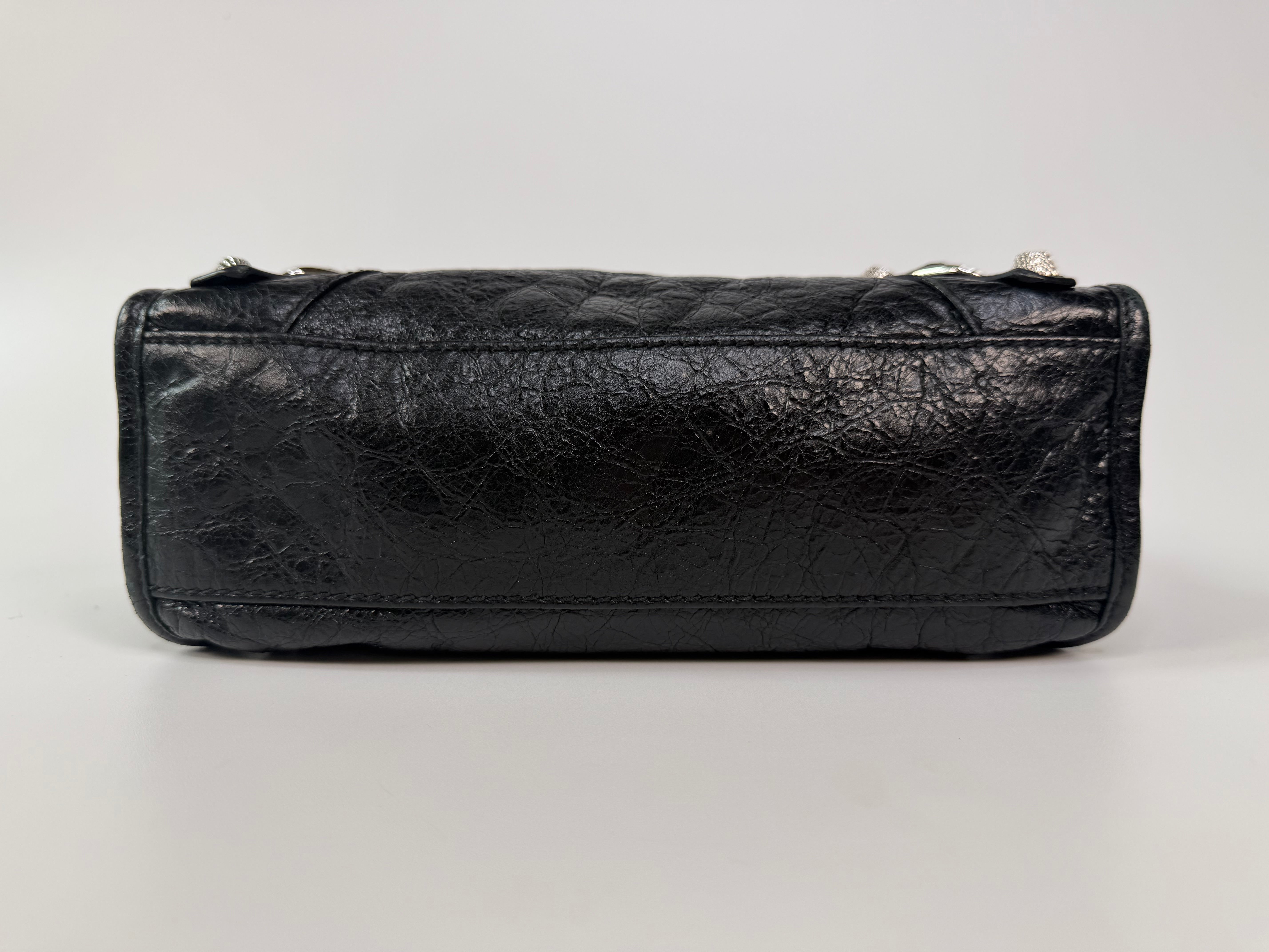 Balenciaga Le City Mini Bag In Noir Lambskin With Silver Hardware. Authentic and preloved in very good condition. 100% guarantee