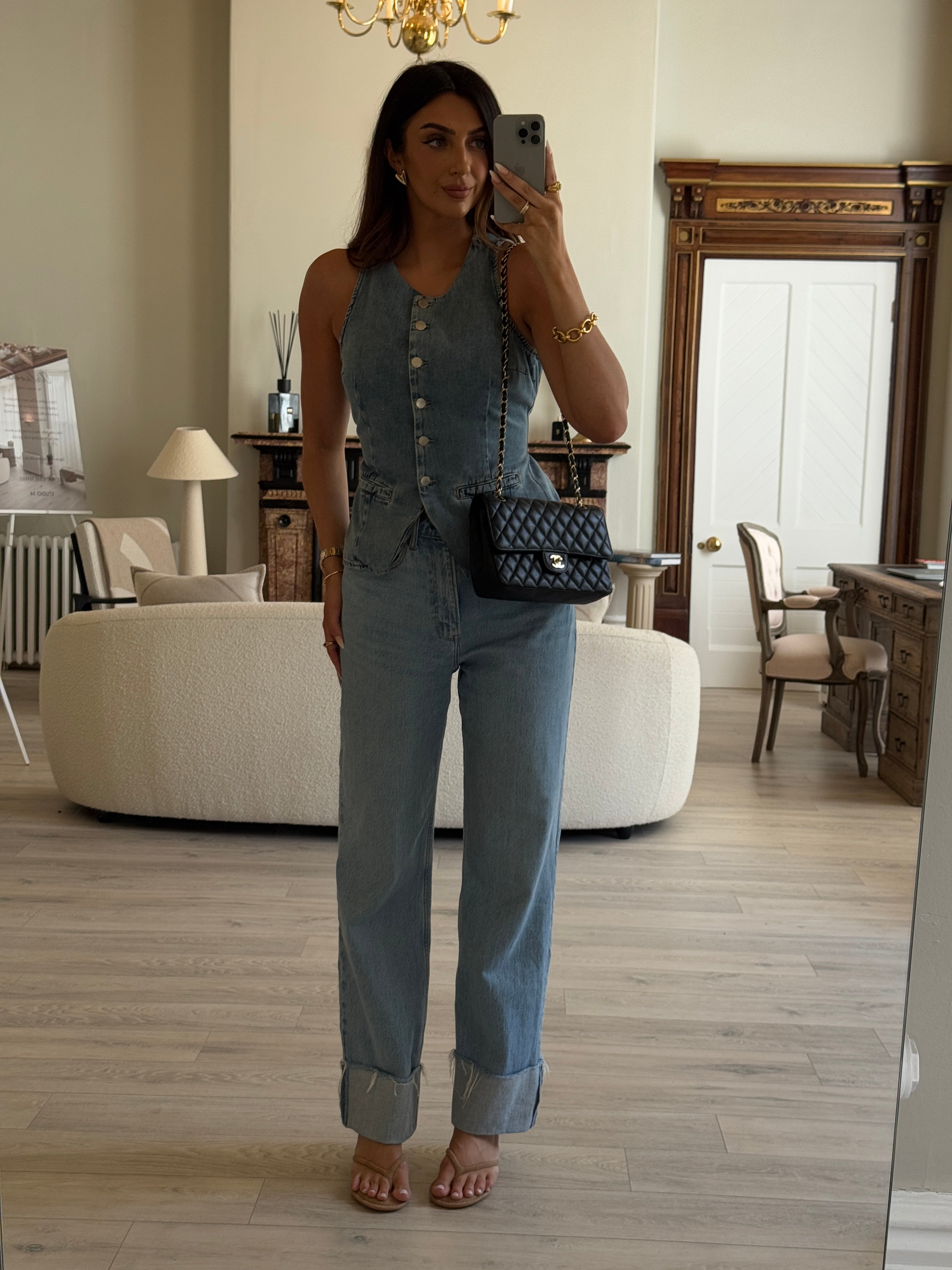 Chanel Medium Classic Double Flap Black Caviar Leather With GHW