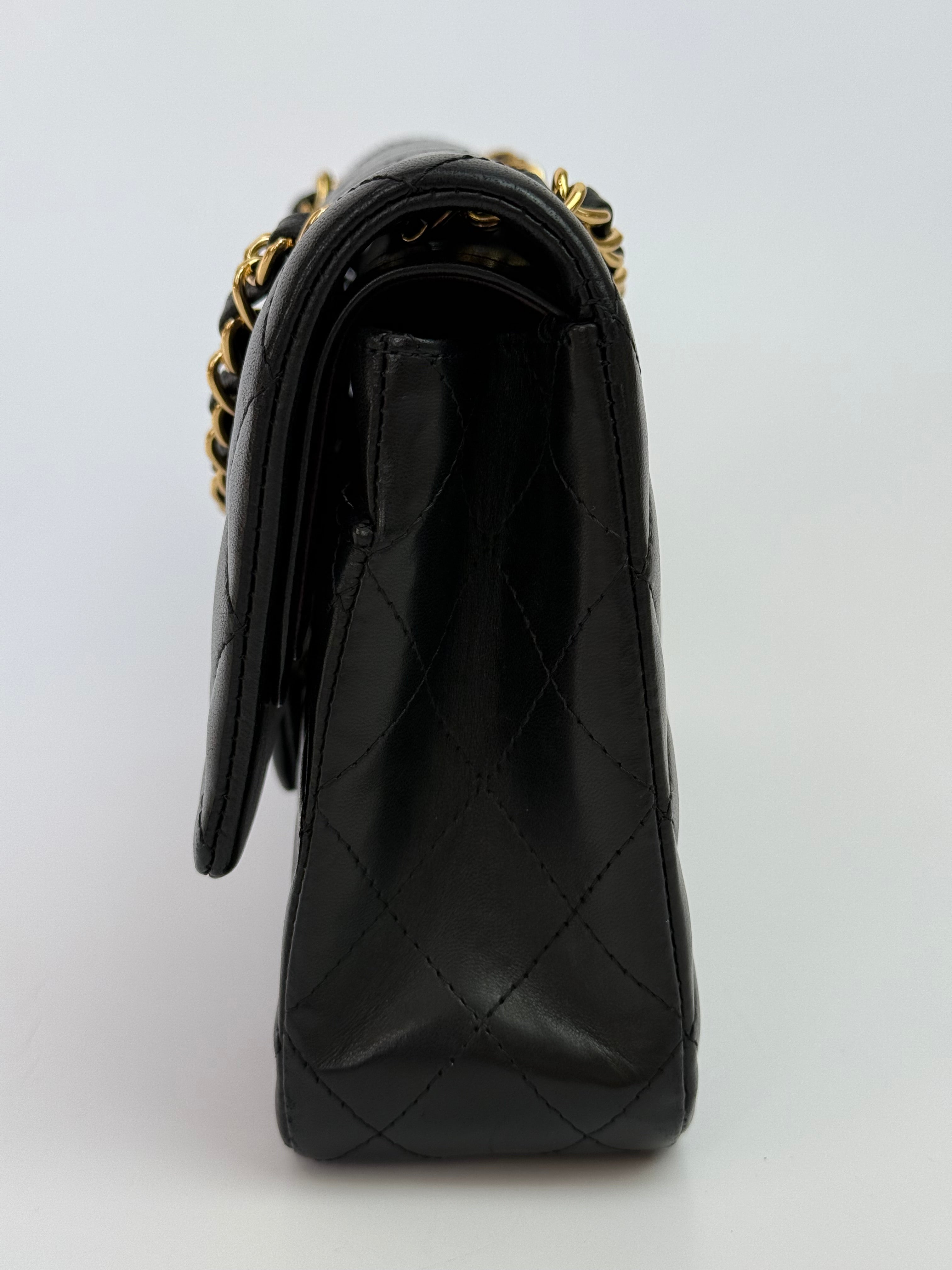 Chanel Medium Classic Double Flap Black Lambskin With GHW