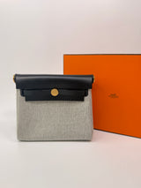 Hermès Herbag Zip 20 Ecru Beige Viking Canvas and Nior Vache GHW