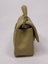 Chanel Mini Rectangle Flap Bag In Pistachio Green Lambskin With GHW