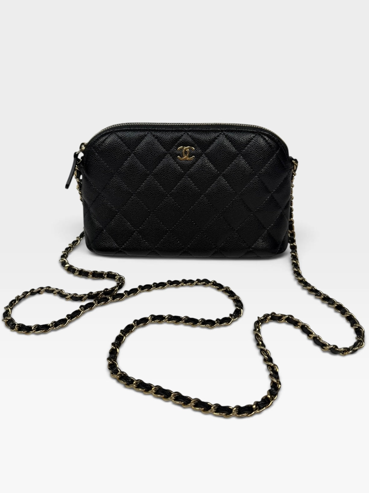 Chanel Wallet On Chain Black Caviar Leather With Gold Hardware. Authentic and Preloved In Excellent condition. 100% Authenticity Guarantee. Insured next day delivery.