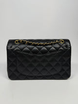 Chanel Small Classic Double Flap In Black Caviar Leather With GHW