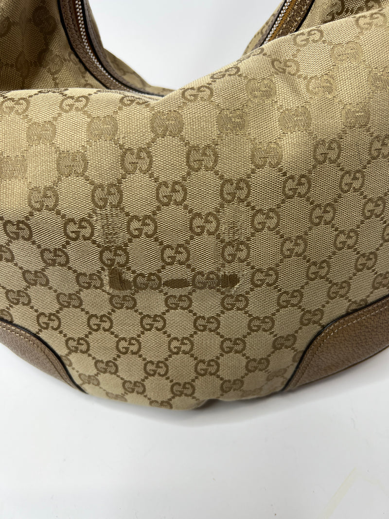 Gucci Vintage Beige Hobo Shoulder Bag