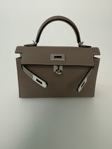 Hermés Mini Kelly Gris Asphalt In Epsom Leather With PHW