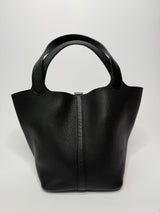 Hermès Picotin 22 In Black Clemence Leather With PHW