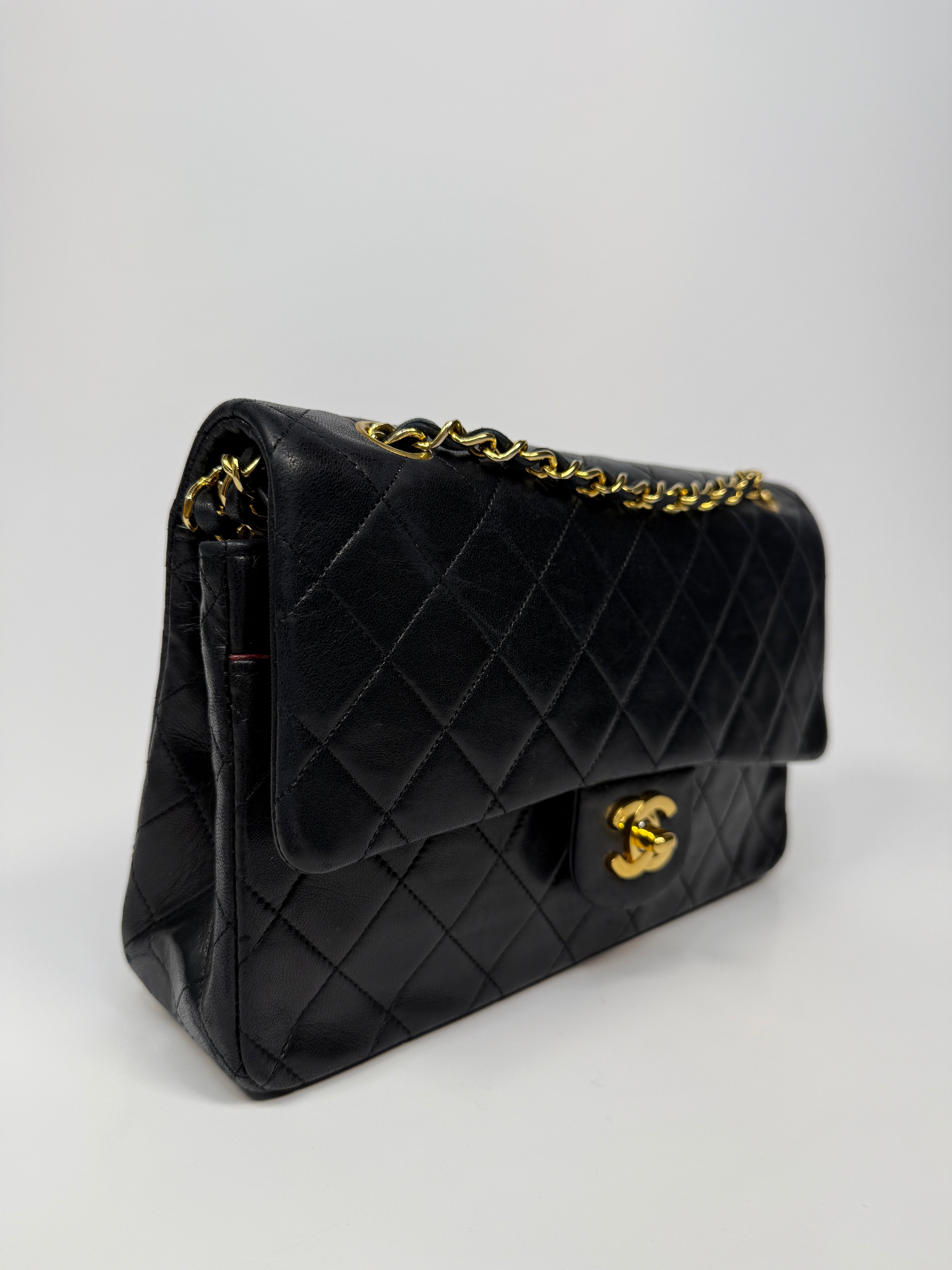 Chanel Vintage Medium Classic Double Flap Black Lambskin With 24k Gold Hardware
Pre Loved & Authentic 