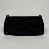 Chanel Satin Crystal Camellia Evening Bag