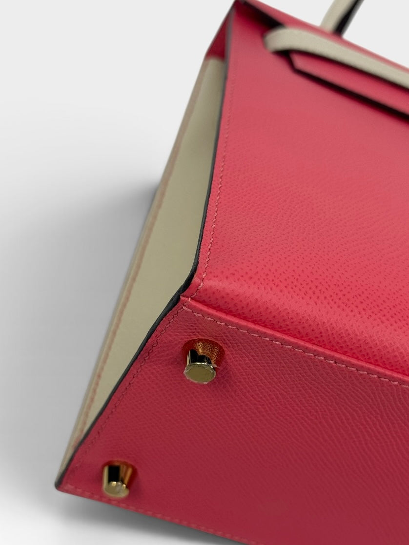 Hermès Kelly 28 In Rose Azalee & Craie Epsom Leather With Gold Hardware. 100% authentic and preloved in excellent condition.