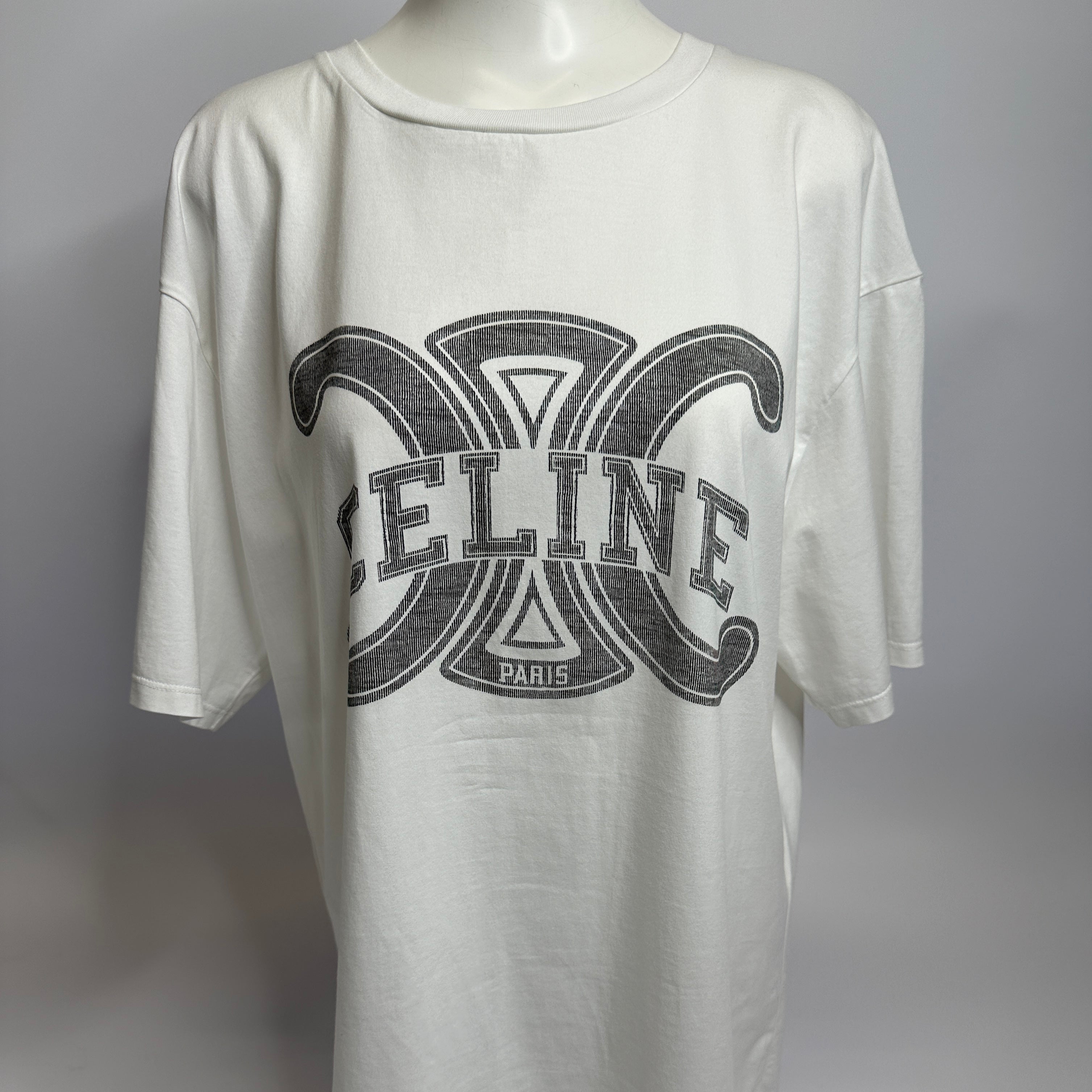 Celine Oversized Triomphe T-Shirt (Size XS )