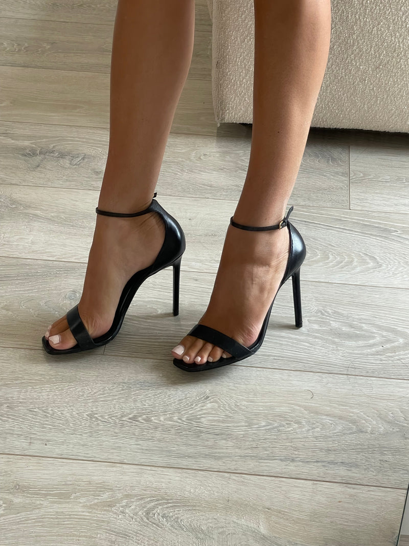 Saint Laurent Black Amber Sandal Heels (Size 39/UK 6)