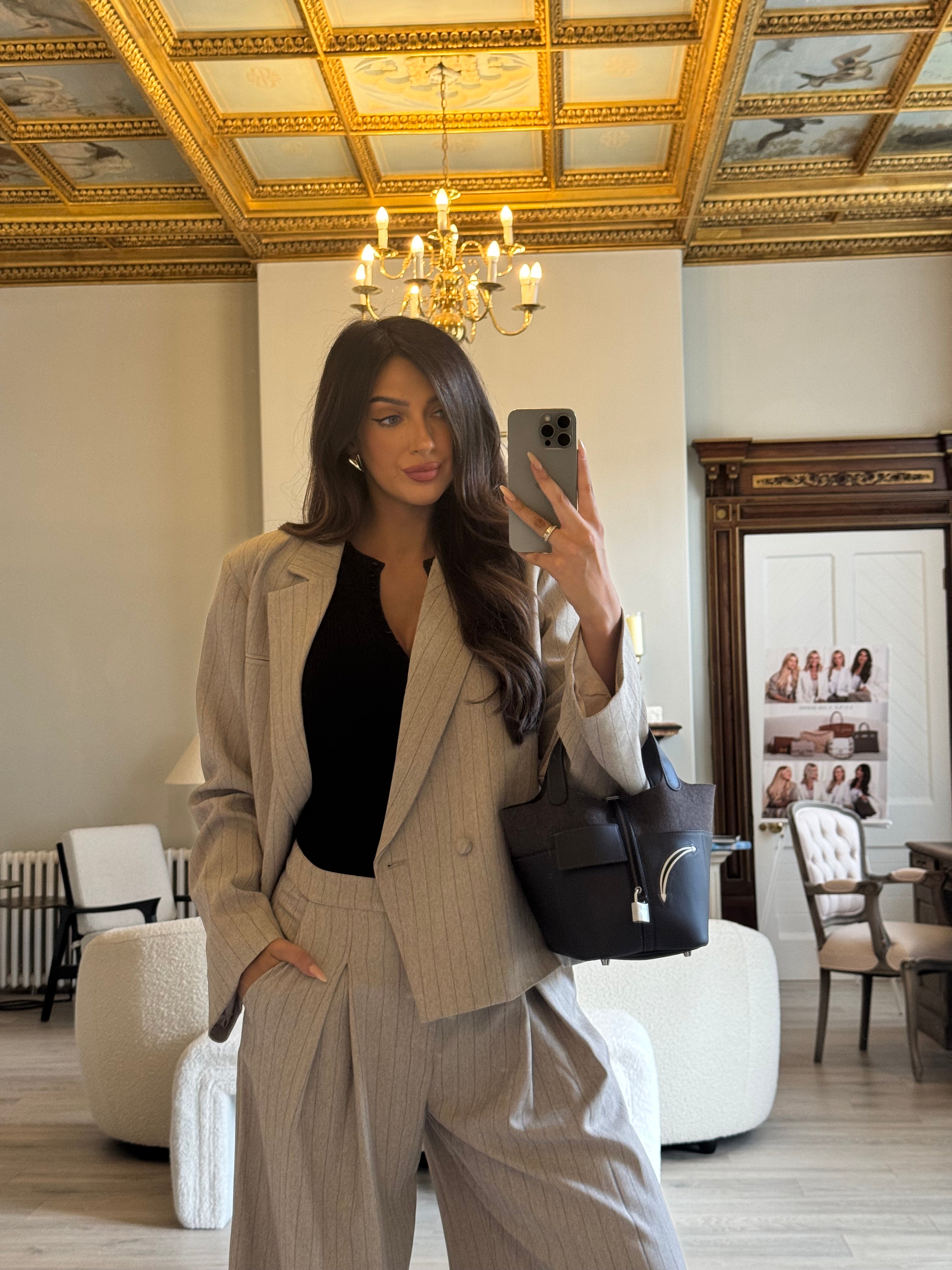 Authentic Pre Loved Hermès Picotin 18 Special Edition in Ebene Swift and Gris Wool Felt New & Unused