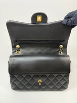 Chanel Jumbo Black Lambskin Leather With GHW