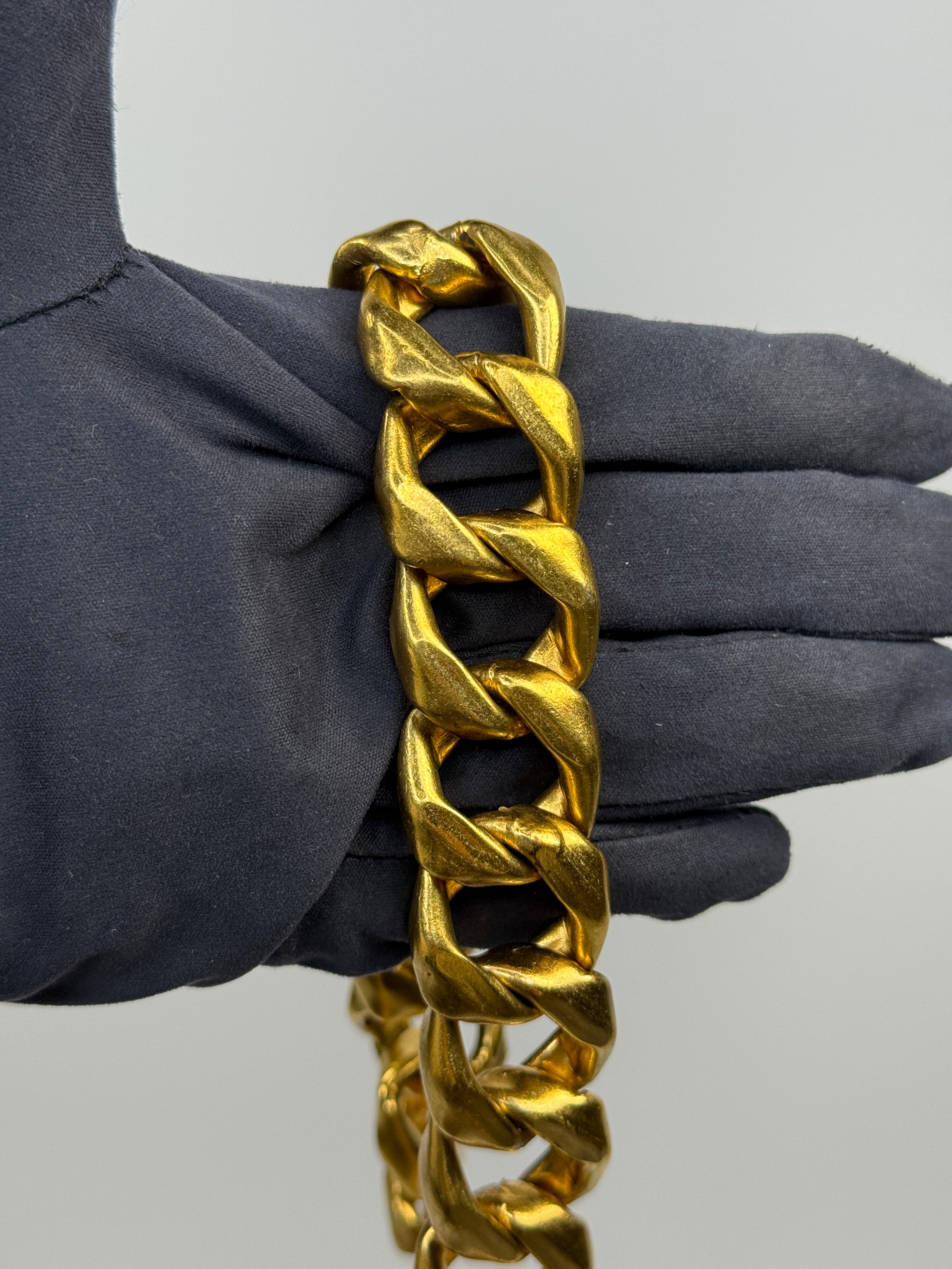 Chanel 1995 CC Rhinestone-Embellished Chain Belt