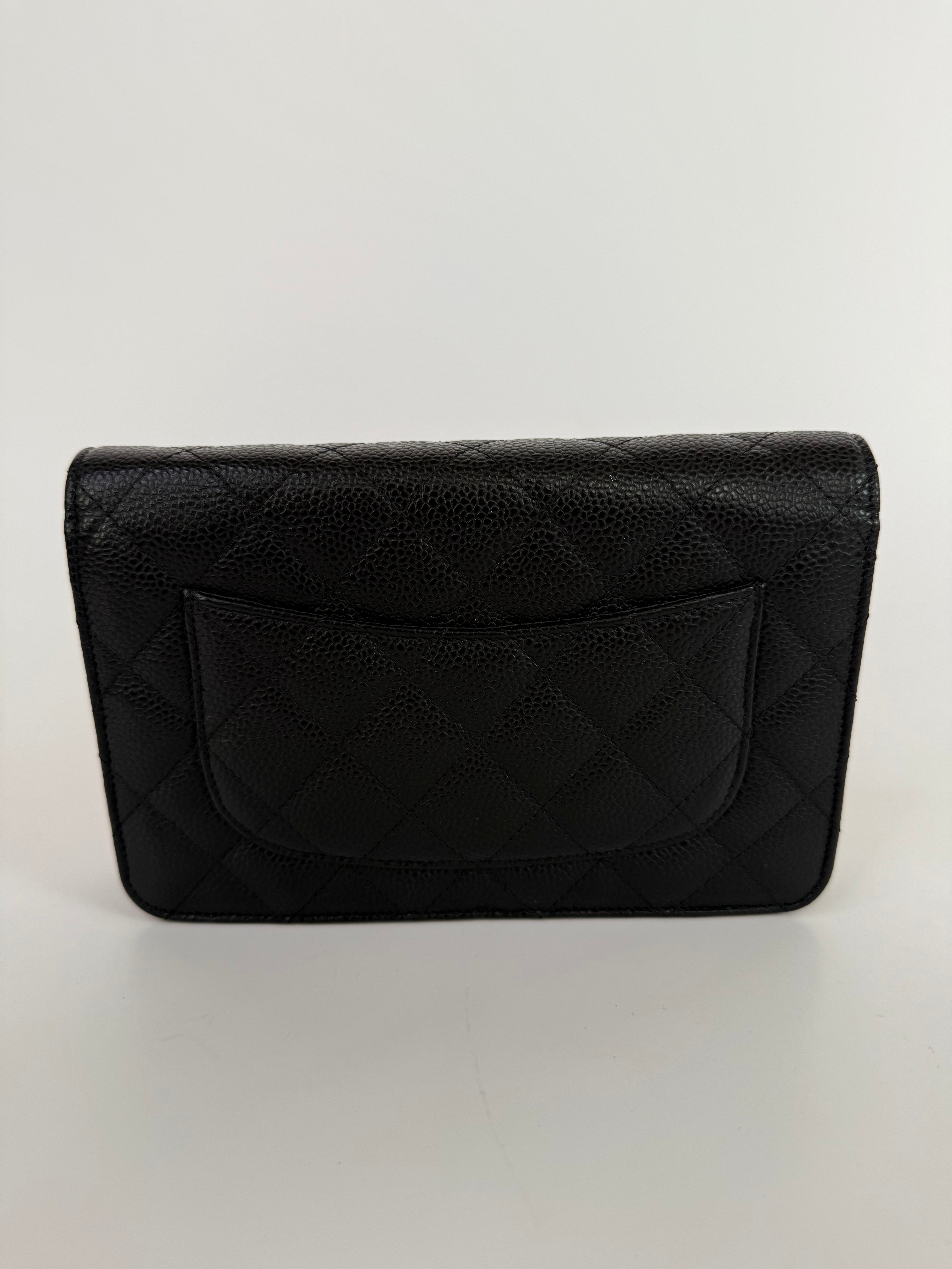 Chanel Wallet On Chain Black Caviar Leather With GHW
