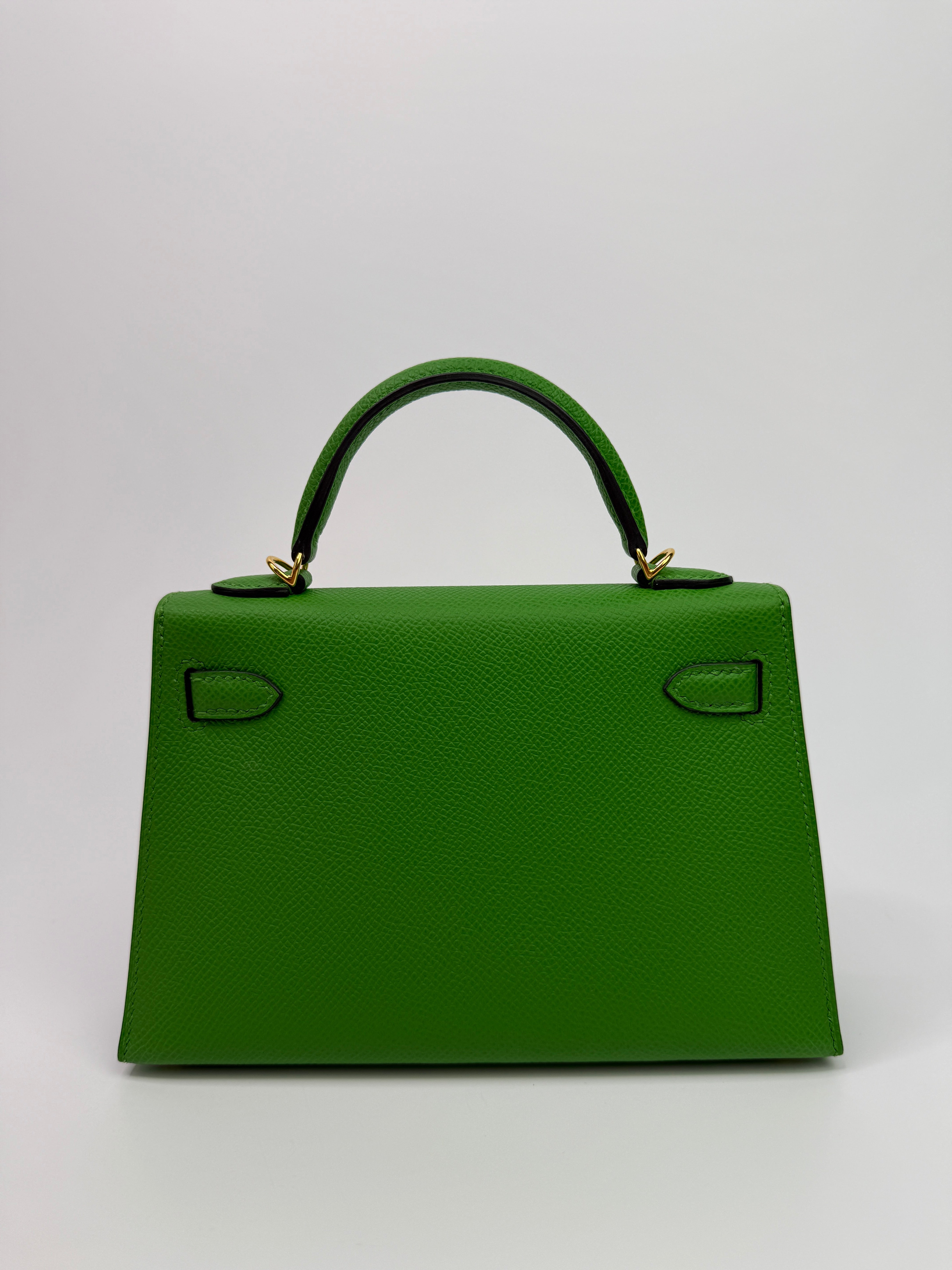 Authentic Pre Loved Hermès Mini Kelly ll In Bambou Epsom Leather With Gold Hardware Excellent Condition