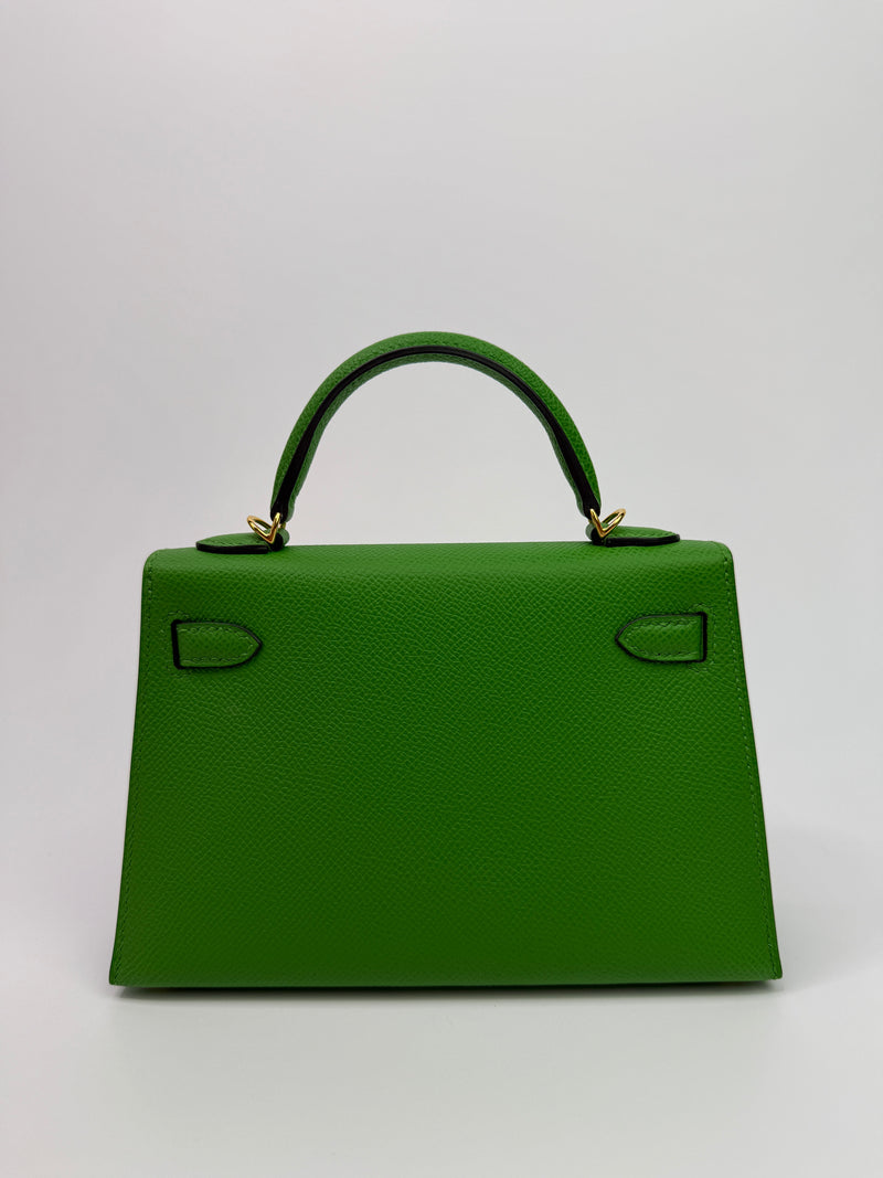 Hermès Mini Kelly ll In Bambou Epsom Leather With GHW