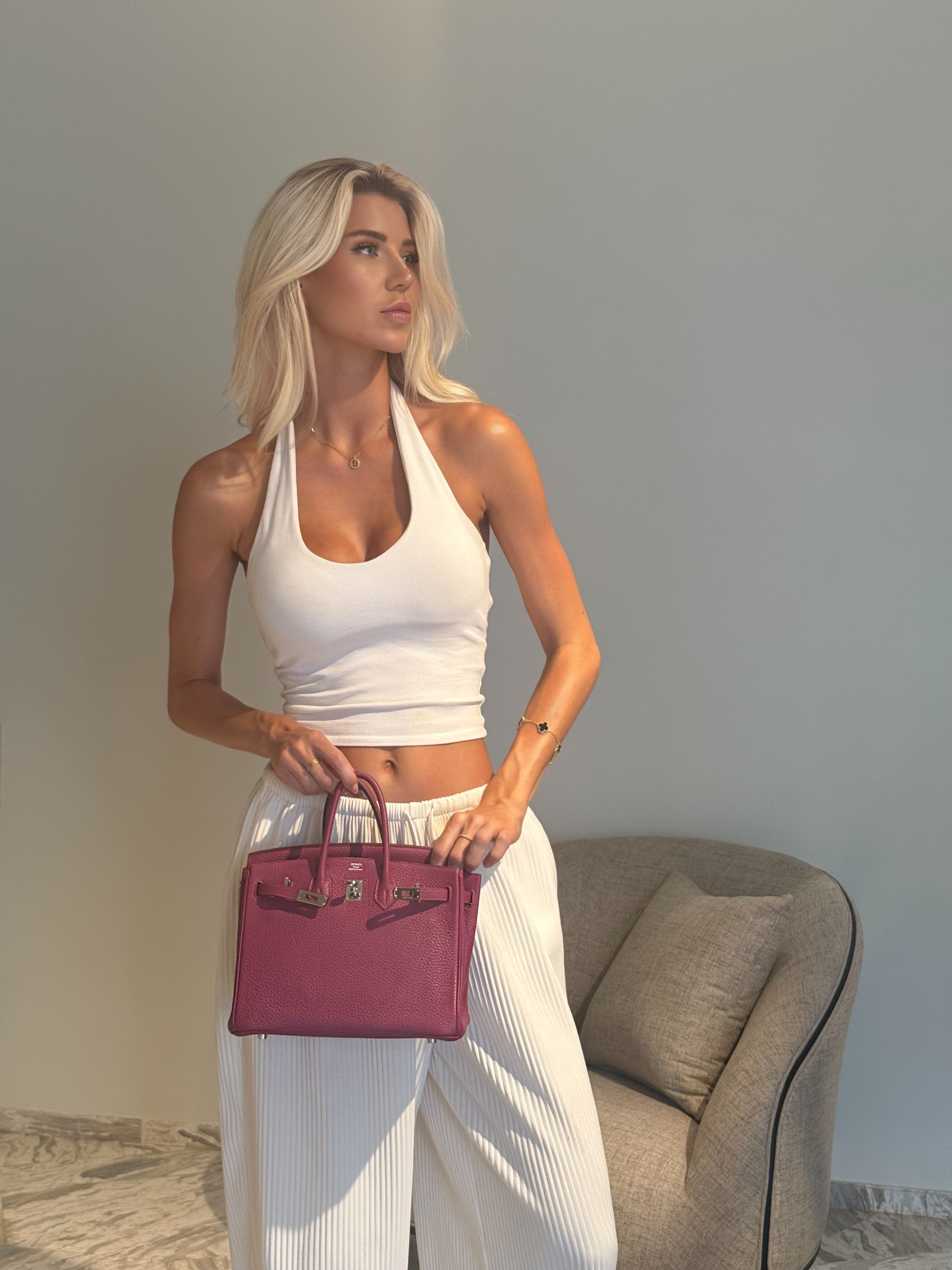 Hermès Birkin 25 In Tosca Clemence Leather With PHW