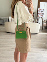 Hermès Mini Kelly ll In Bambou Epsom Leather With GHW