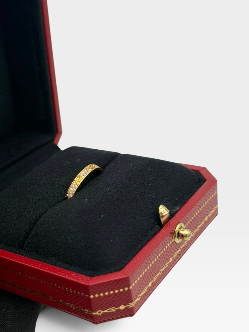 Cartier Love Ring In Yellow Gold With Diamonds (Size 56) 100% authentic and preloved in excellent condition