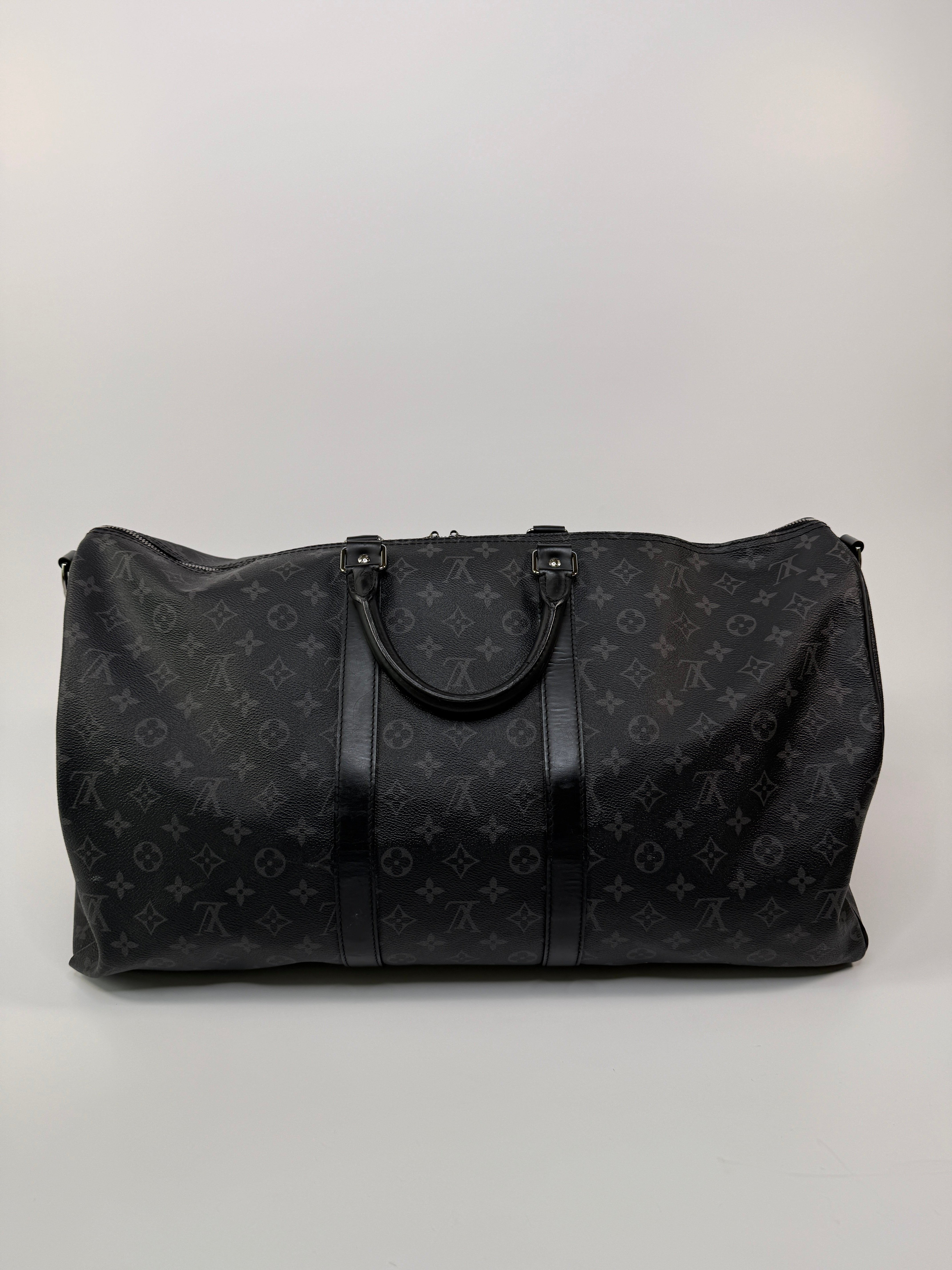 Louis Vuitton Keepall Bandouliere 55 Monogram Eclipse Black, Authentic and preloved. 