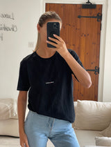 Saint Laurent Black Logo T-Shirt (Size S/ UK 8)