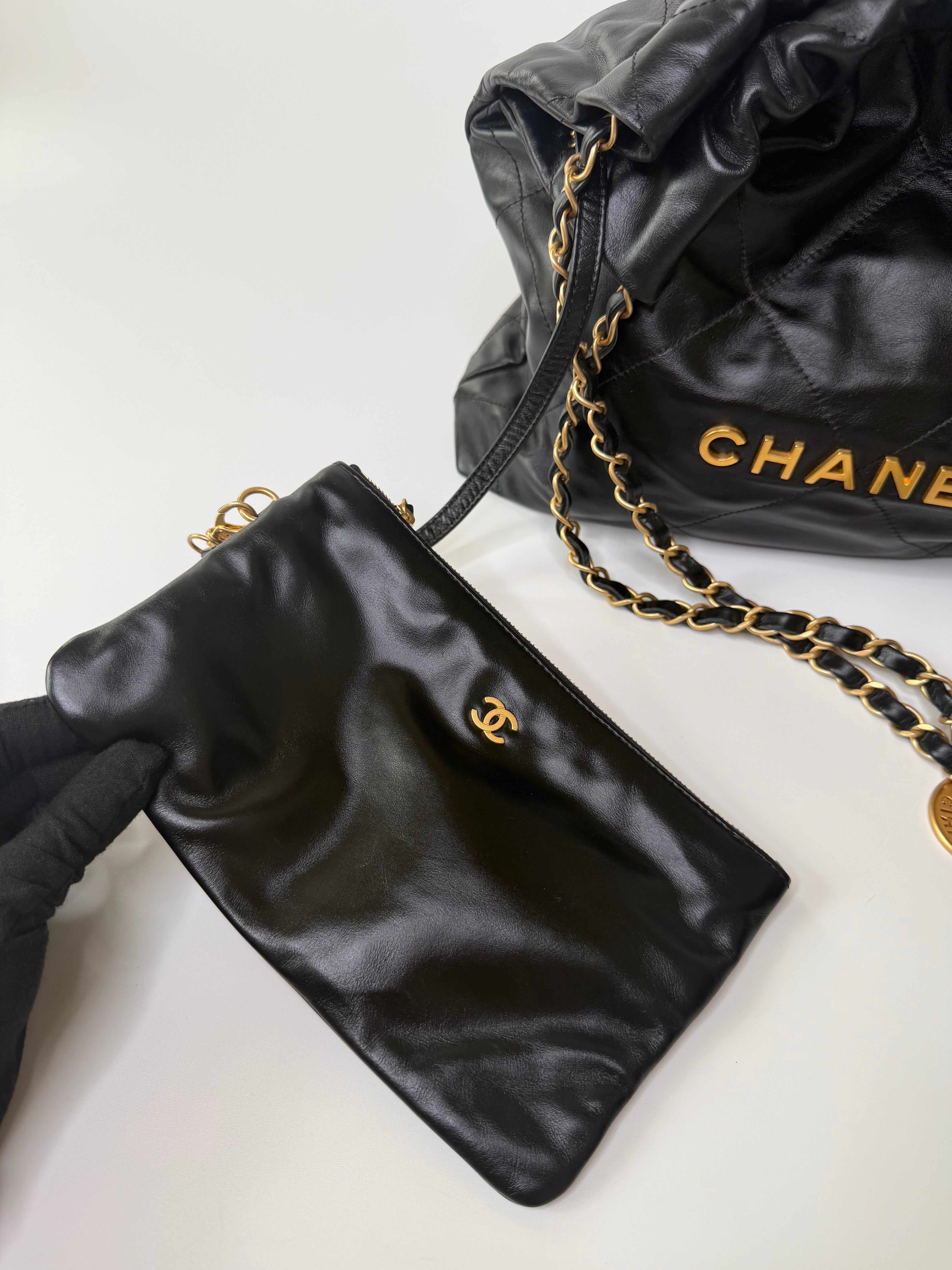 Leather With Aged Gold Hardware in excellent condition 100% authentic and preloved