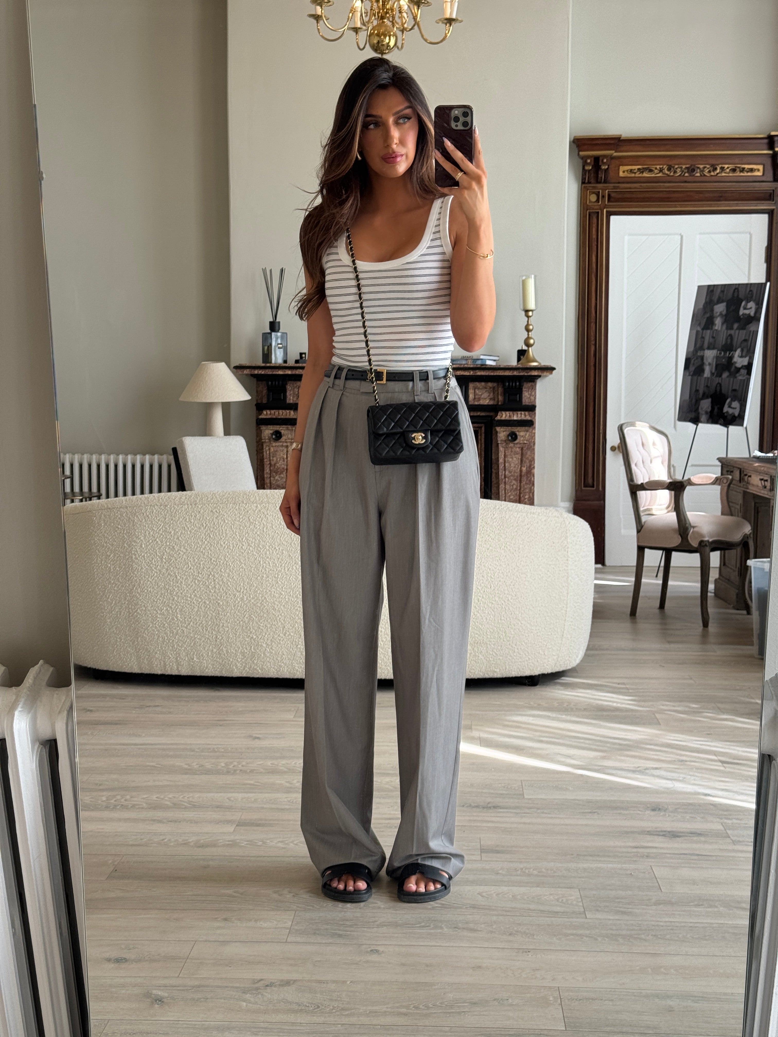 Chanel Mini Rectangle In Black Lambskin With GHW