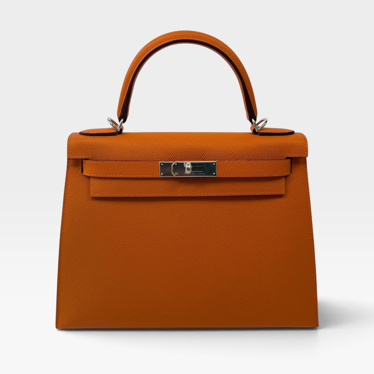 Hermès Kelly 28 In Orange Epsom Leather With PHW