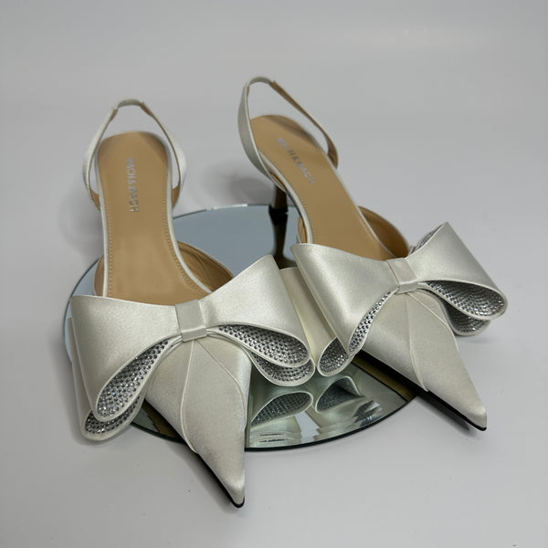 Mach & Mach Le Cadeau 65 satin slingback pumps  (Size 38/ UK 5)