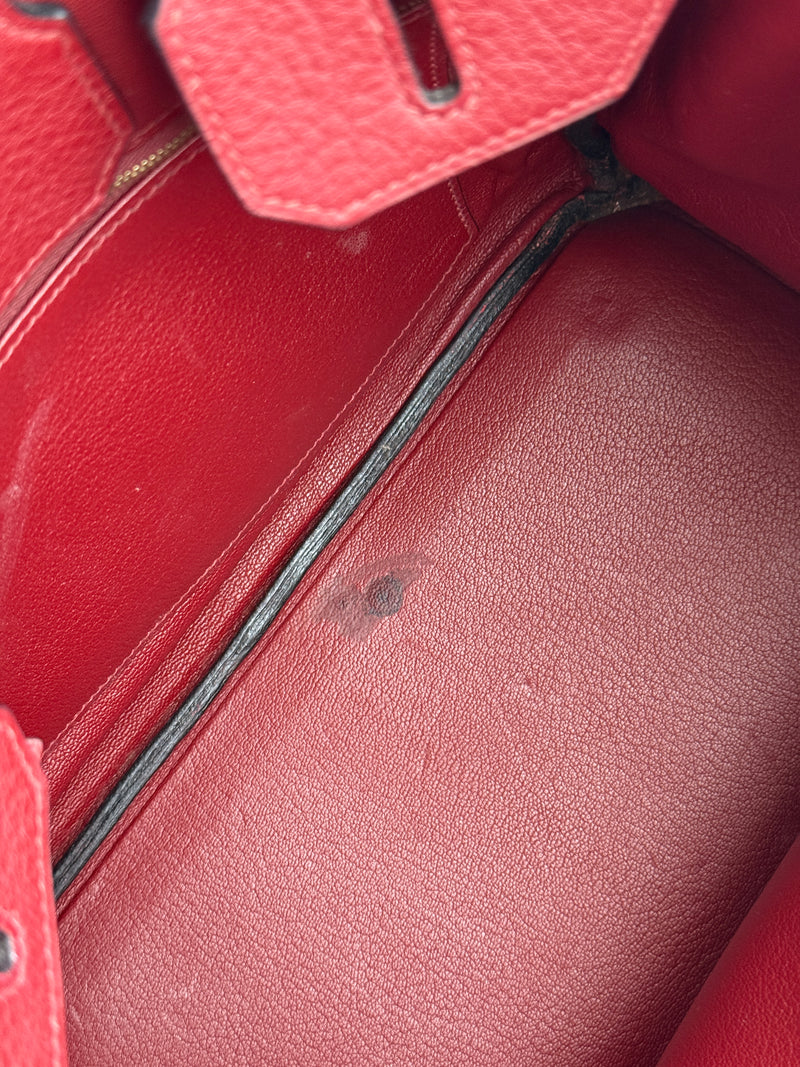 Hermès Birkin 30 In Rouge H Clemence Leather GHW