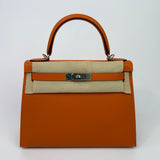 Hermès Kelly 28 In Orange Epsom Leather With PHW