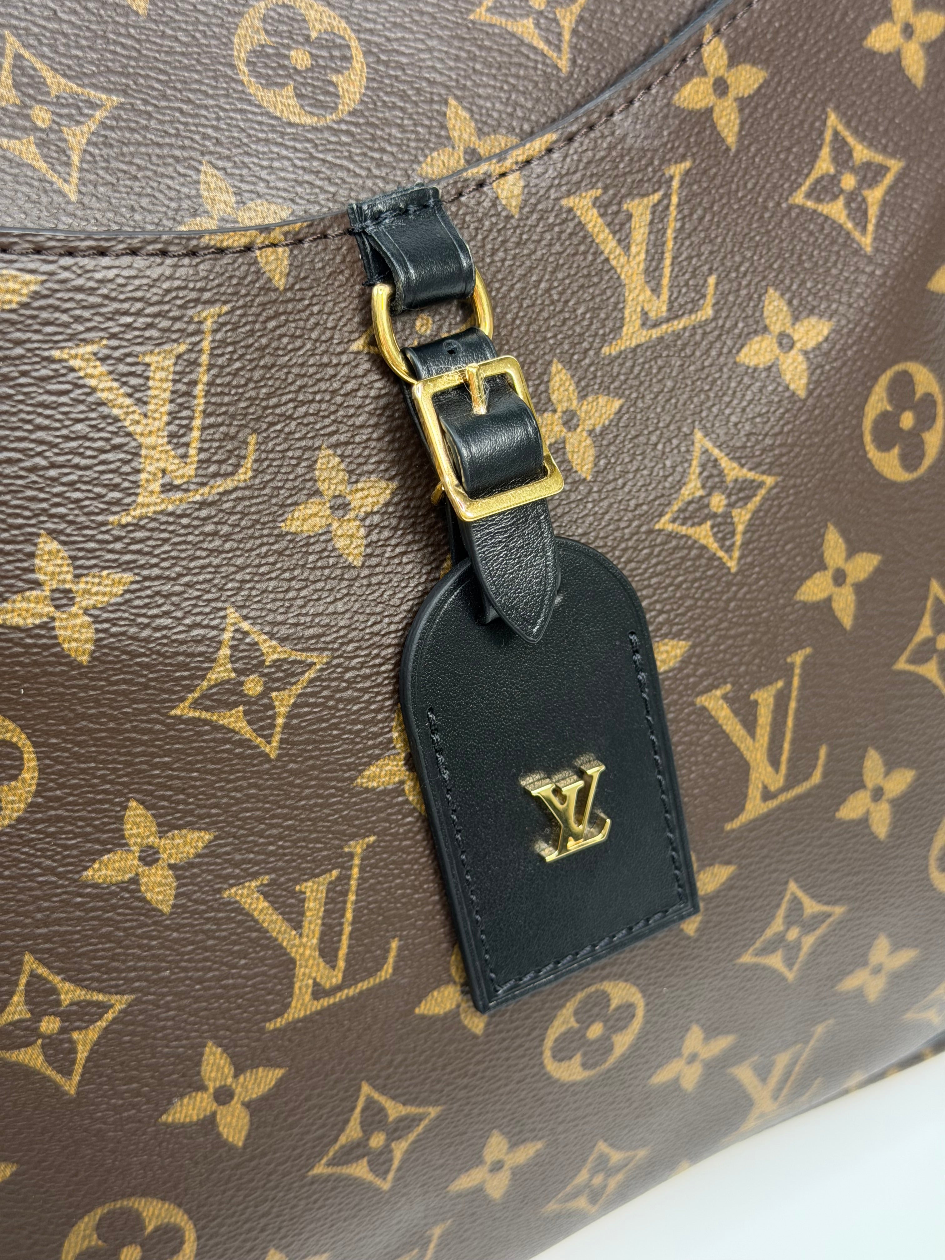 Louis Vuitton Odéon MM Bag In Monogram Canvas With Gold Hardware. 100% authentic and preloved in excellent condition