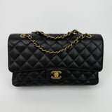 Chanel Medium Classic Double Flap Black Caviar With GHW