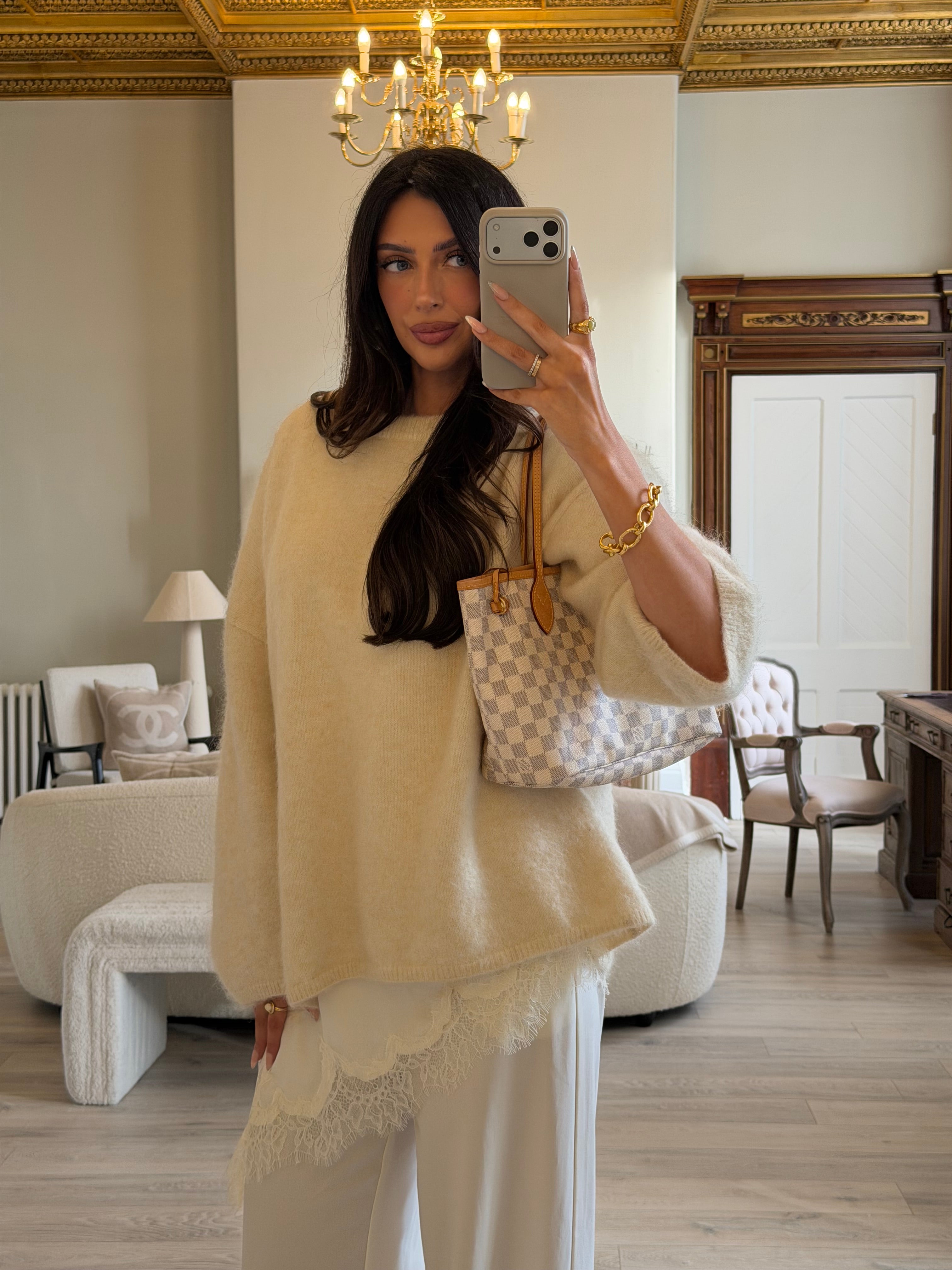 Louis Vuitton Neverfull PM Bag In Damier Azur. Authentic and pre loved in excellent condition