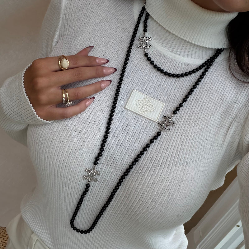 Chanel CC Beaded Necklace