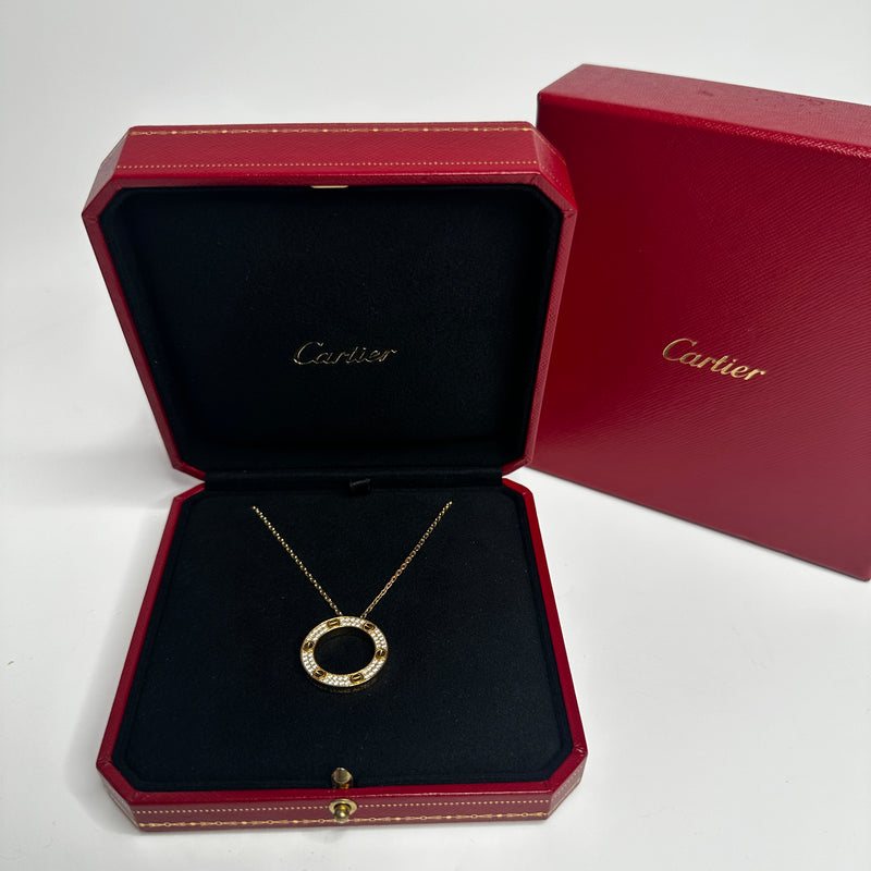 Cartier Love 18ct Yellow-Gold and 0.34ct Diamond Necklace