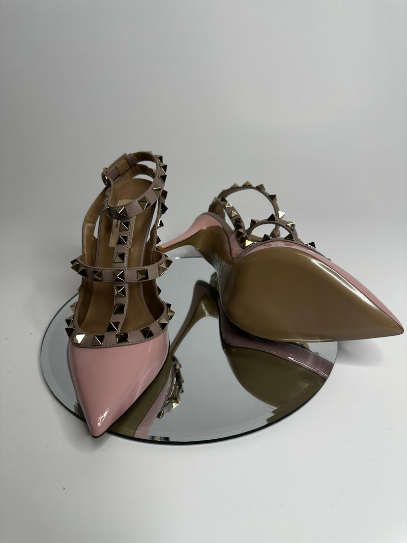 Valentino Garavani Pink Rockstud Heels (Size 36.5 UK 3.5)