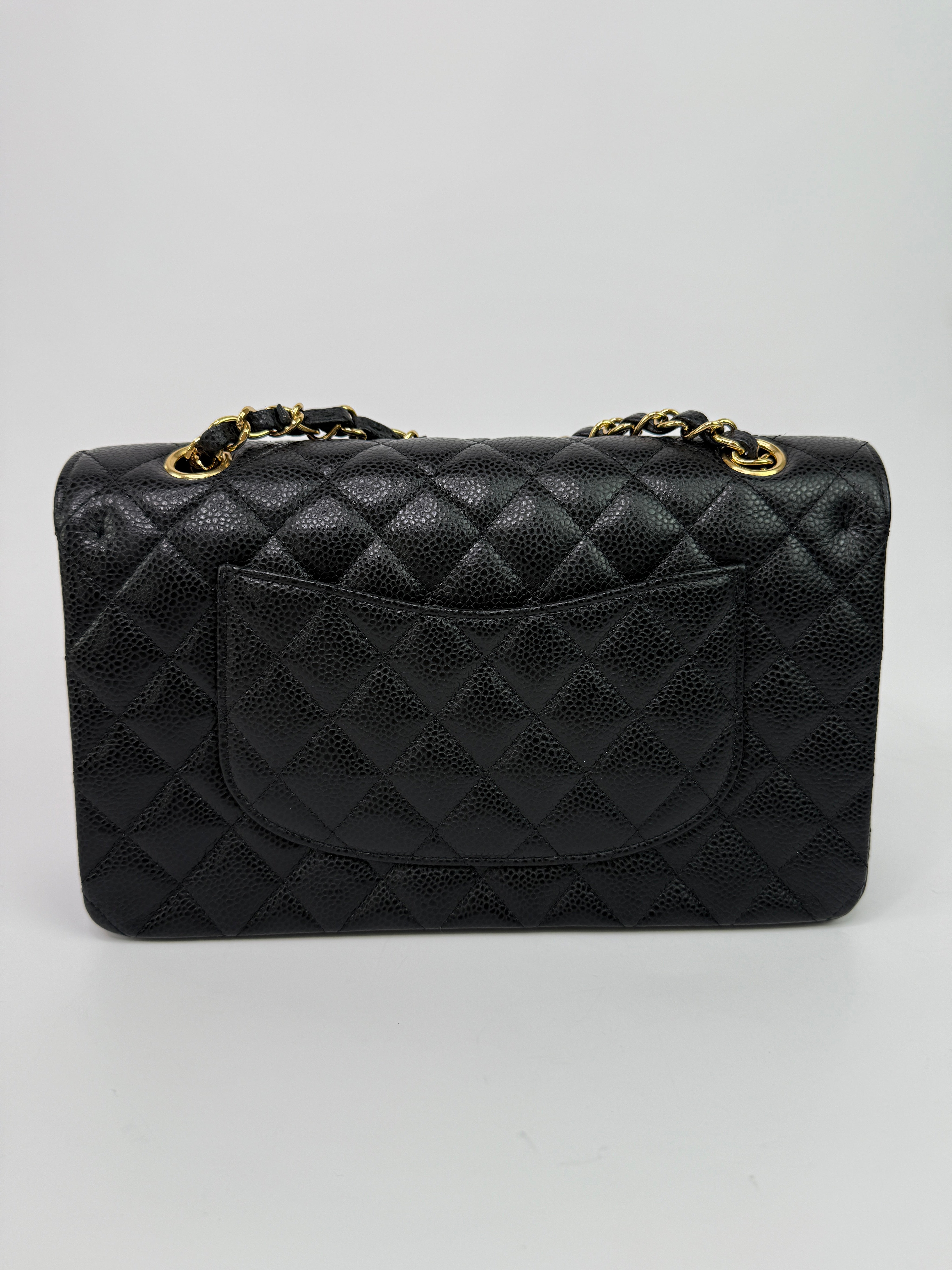 Chanel Medium Classic Double Flap Black Caviar With GHW