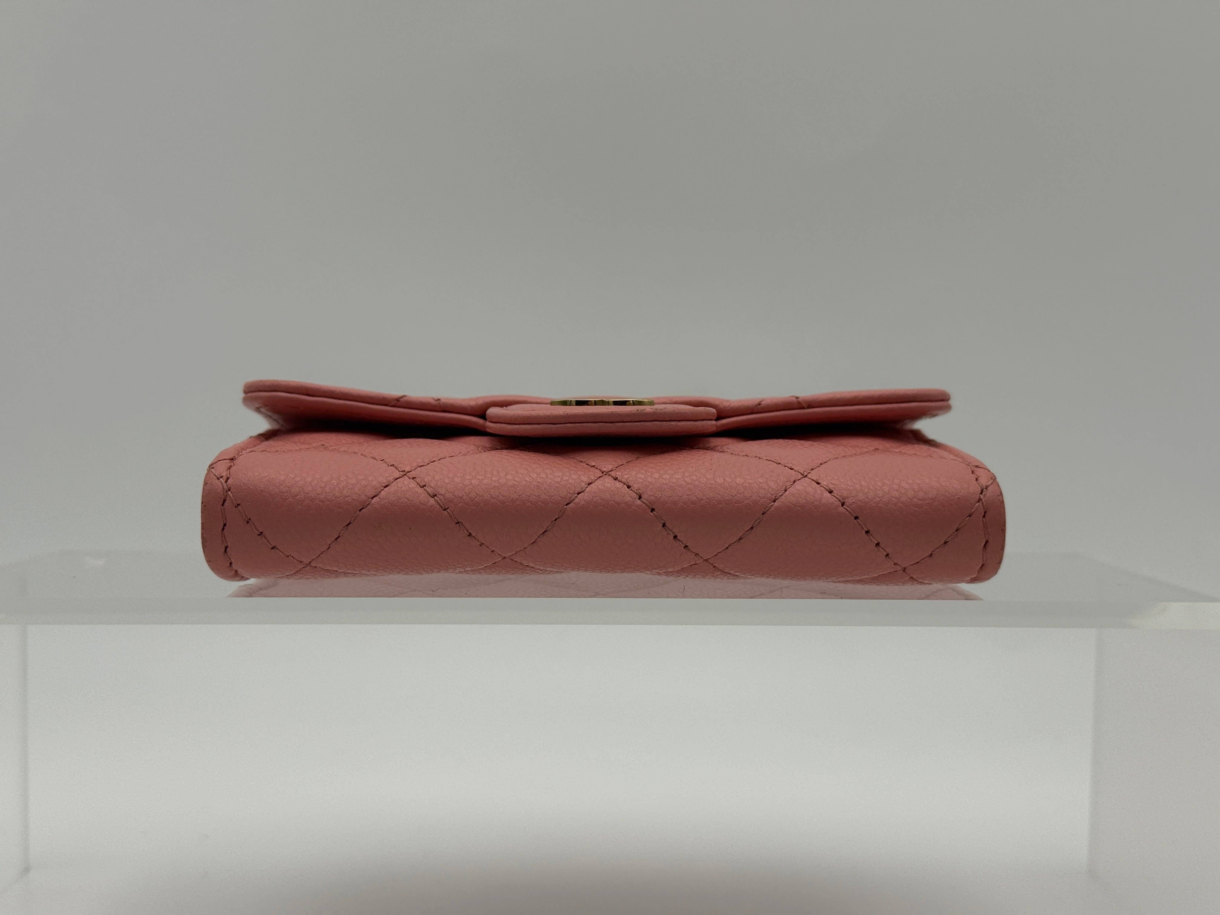 Authentic and preloved Chanel Classic Card Holder In Pink Caviar Leather With Gold Hardware. Excellent condition. 100% Authenticity guarantee 