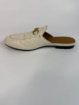 Gucci Princetown Mules In Ivory Leather (Size 37.5/UK4.5)
