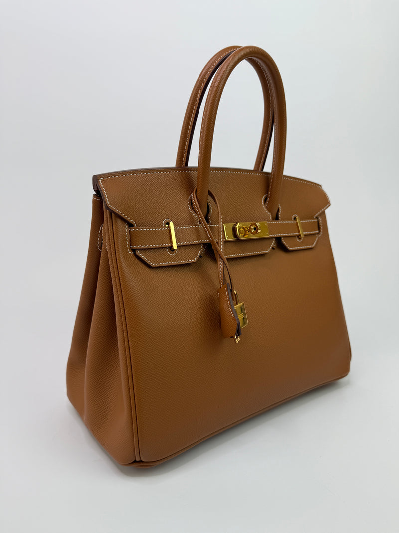 Hermès Birkin 30 In Gold Sellier Epsom Leather GHW