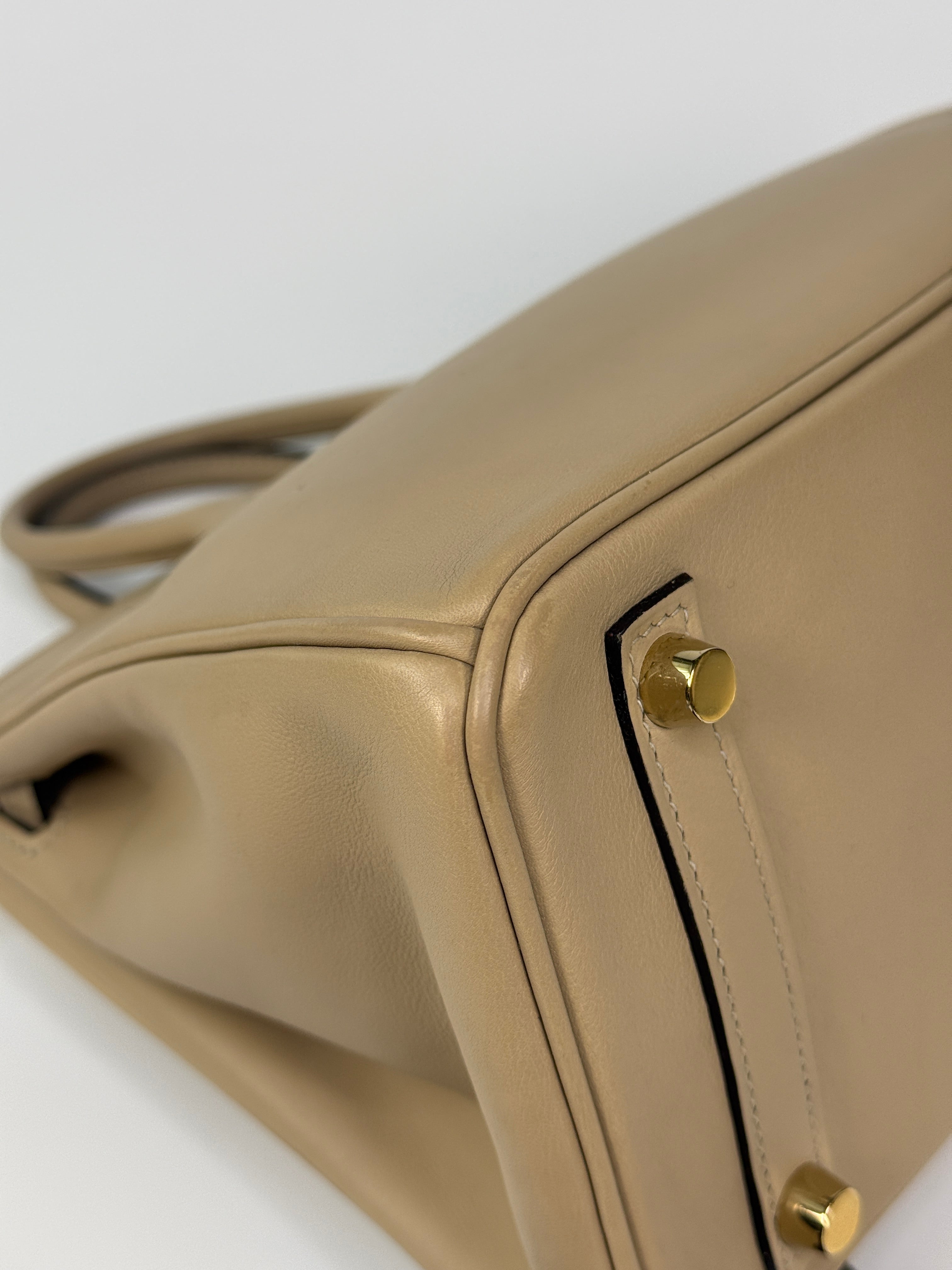 Hermès Birkin 25 In Trench Swift Leather With Gold Hardware