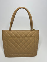 Chanel Caviar Leather beige Medallion Tote