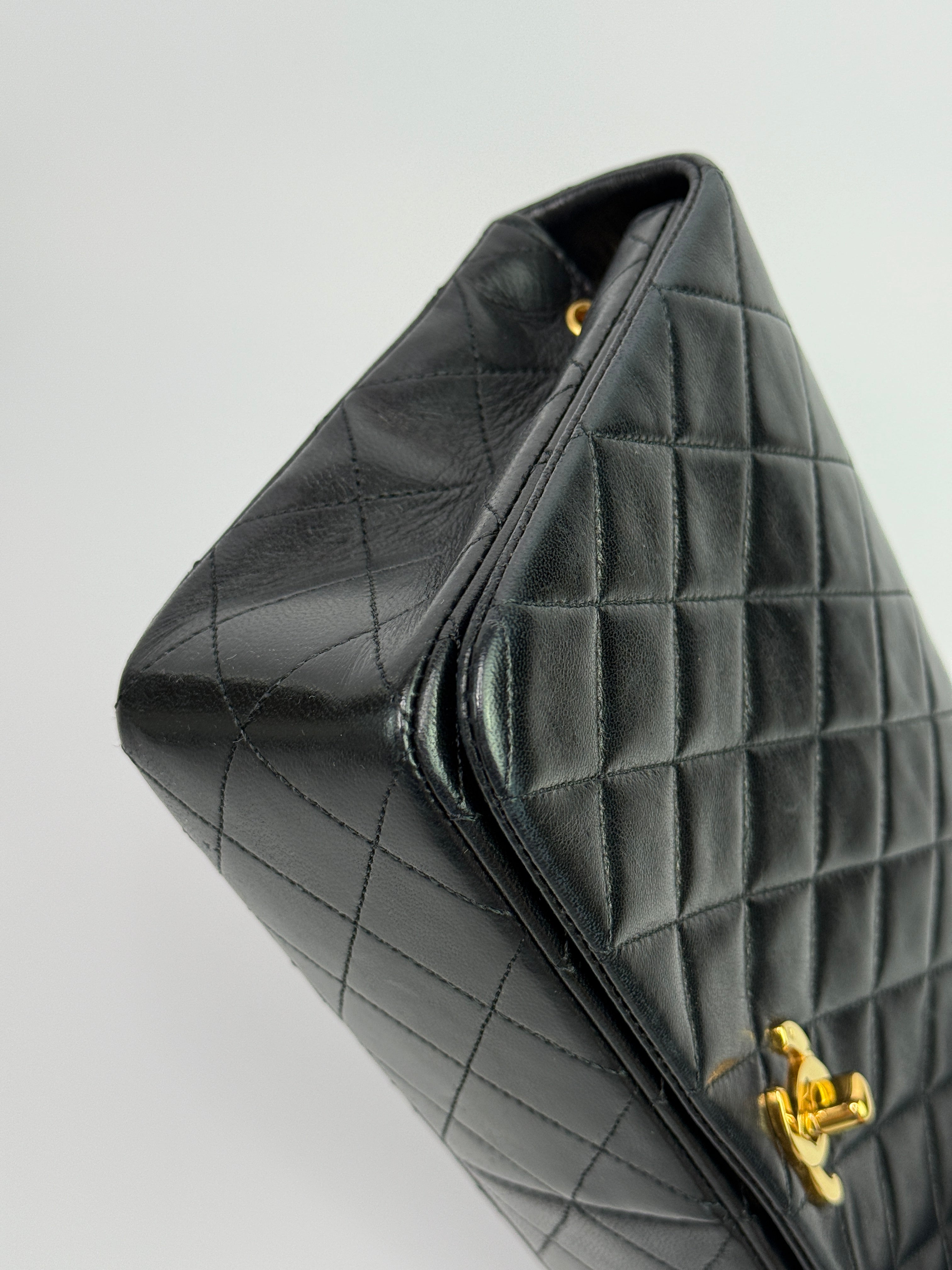 Chanel Vintage Black Lambskin Flap Bag