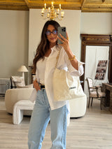 Chanel 22 Medium In White Calfskin Leather With GHW